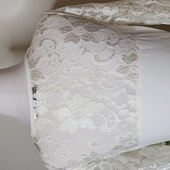 NEW White Windsor Lace Dress Bridal Evening Elegant Classic Demure Vintage Vibe - Picture 10 of 15